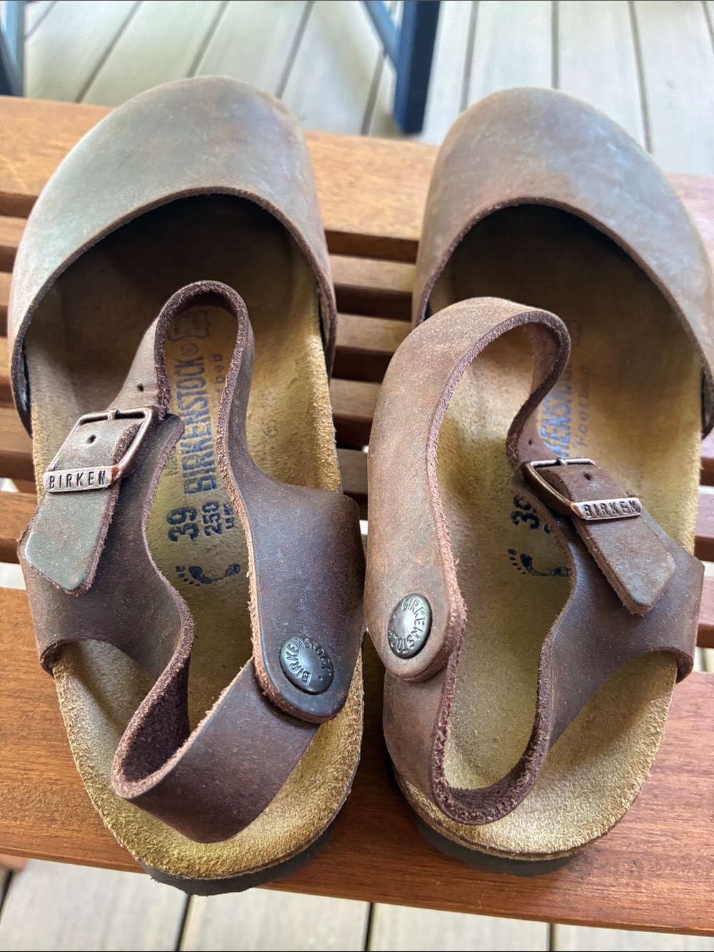Birkenstock Messina Mary Jane sandals shoes in brown habana leather - Picture 2 of 7